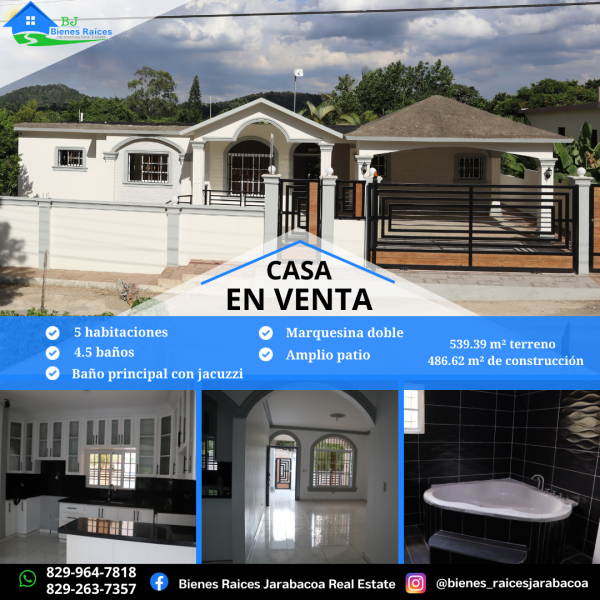 CASA EN VENTA JARABACOA