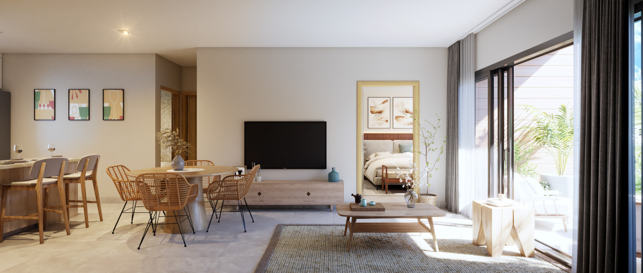Vive el Lujo: Exclusivos Apartamentos de 1 Habitación + Estudio con Vistas Inigualables y acceso privado a playa, en Bávaro Punta Cana Republica Dominicana