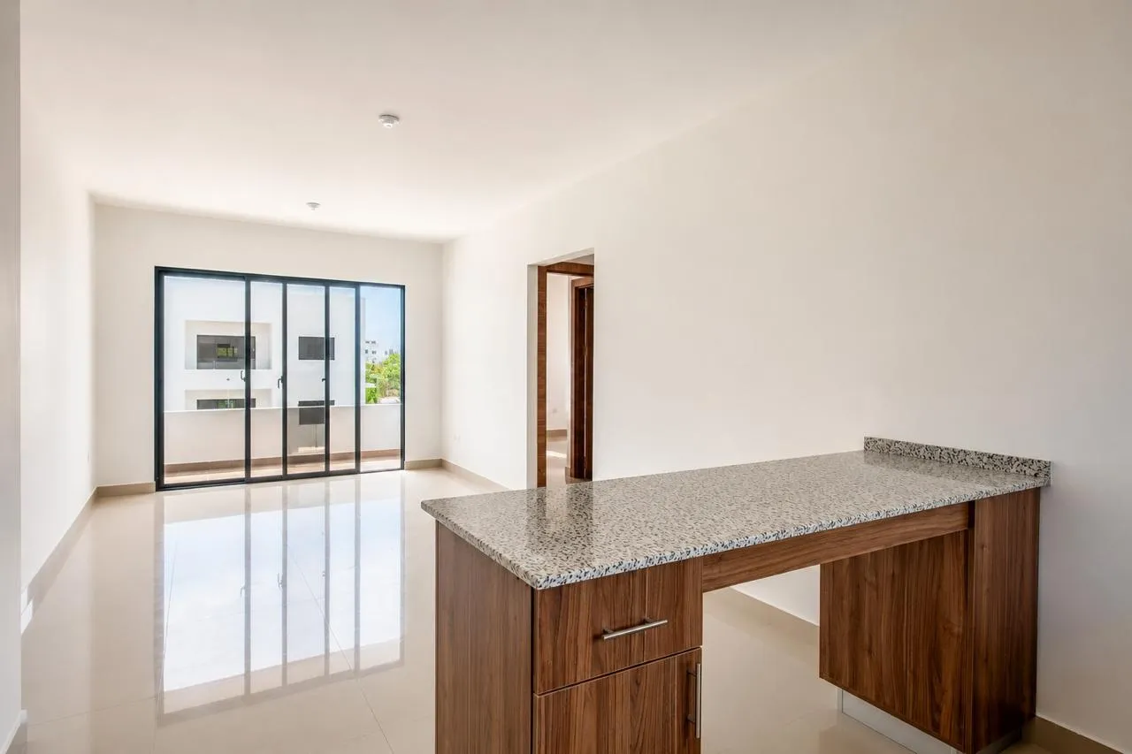 Ready-to-move-in apartment in Bávaro - Punta Cana with 2 bedrooms, a 45 m² terrace, and a bathroom for USD $114,900. Ready for immediate occupancy, Airbnb Friendly.