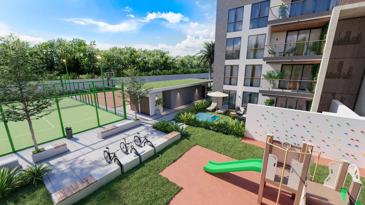 Apartamento listo para entrega en Bávaro, Punta Cana , 2 habitaciones, amenidades tipo resort y alta rentabilidad.