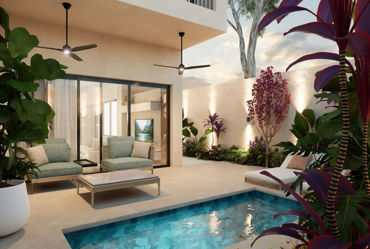 2-bedroom townhouses for sale with private patio in Bávaro - Punta Cana, Dominican Republic photo 2