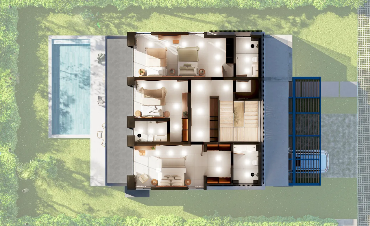 Luxury 4-bedroom villas in Cap Cana - Punta Cana with pool and service. The best investment opportunity in the Dominican Republic
