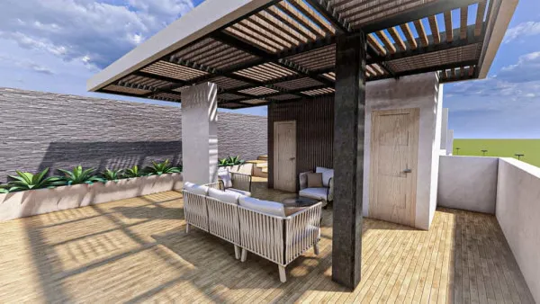 Exclusive apartments with access to a private beach