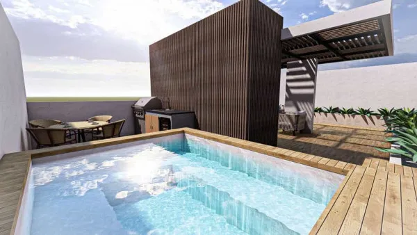 Exclusive apartments with access to a private beach