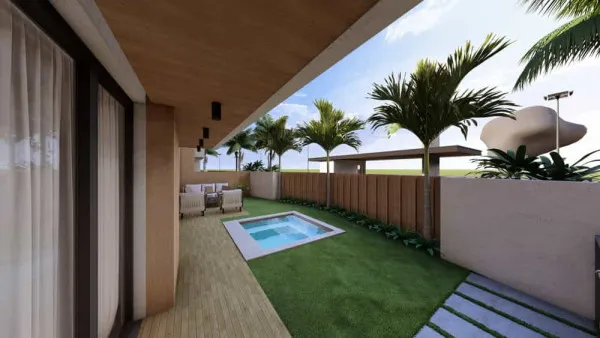 Exclusive apartments with access to a private beach