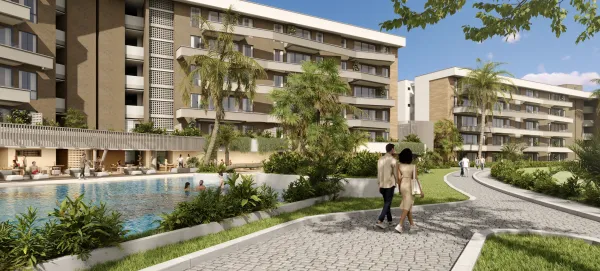 Luxury project with beach club and golf course.