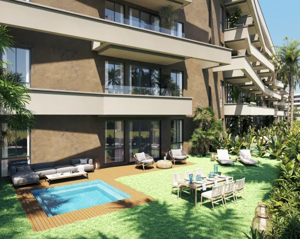 Luxury project with beach club and golf course.
