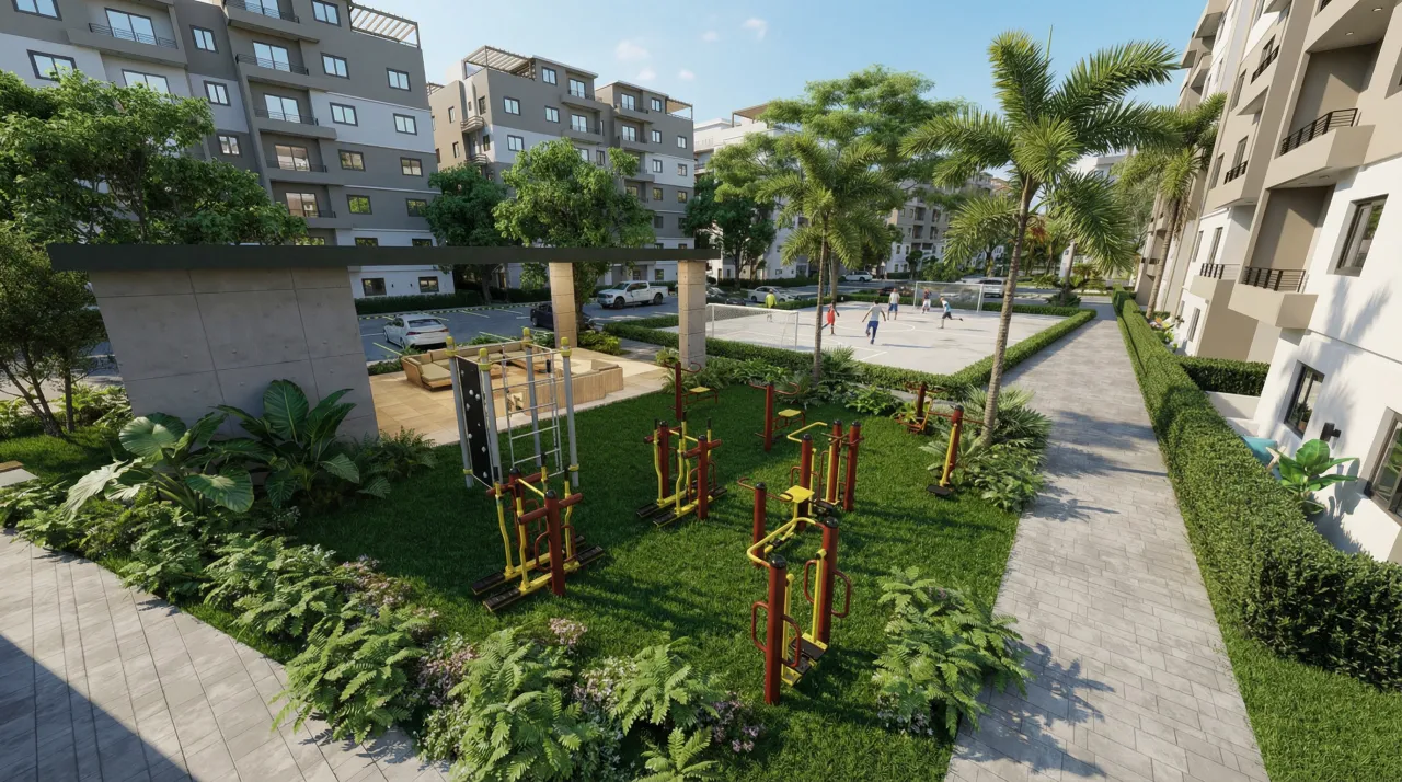 Contemporary Residential Complex with Ample Green Areas and Security in a Strategic Area of Santiago image 17