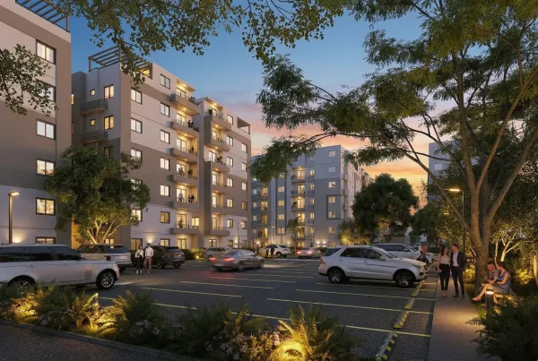 Contemporary Residential Complex with Ample Green Areas and Security in a Strategic Area of Santiago