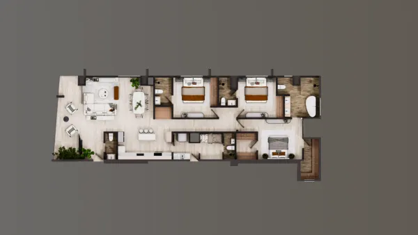 Luxury Residential Tower with World-Class Amenities and Co-working Spaces in an Exclusive Area of Santiago