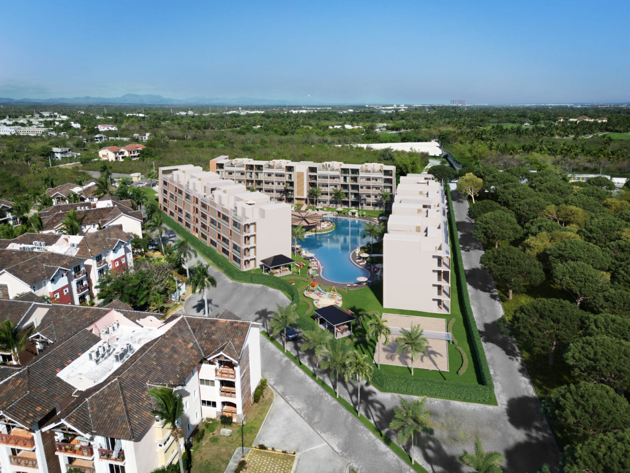 Apartment project with private access to the beach
