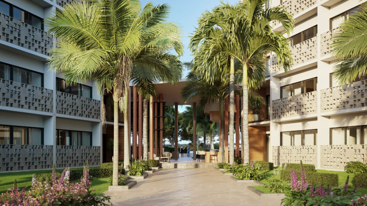 Apartment project with private access to the beach