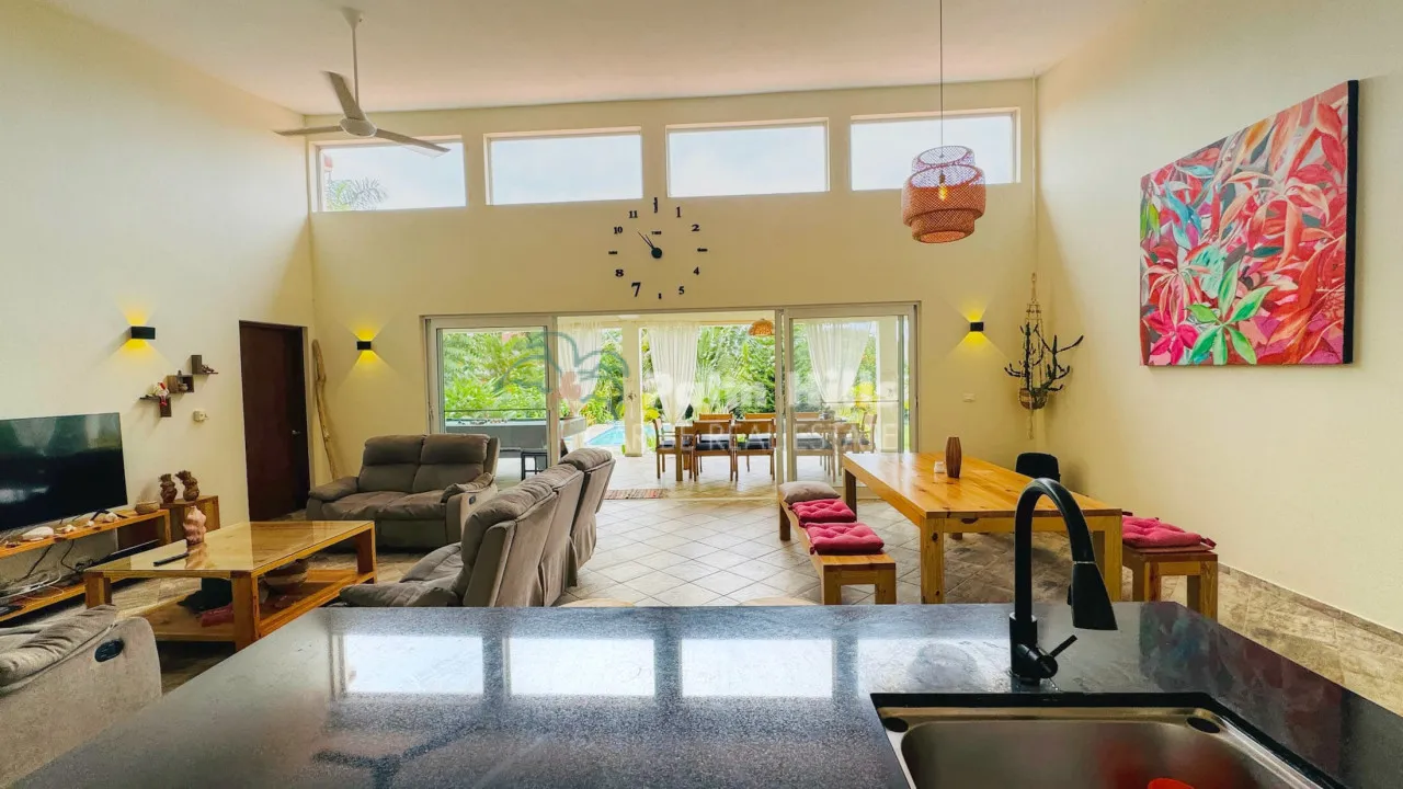 Tropical 3-Bedroom Home Steps from the Beach
