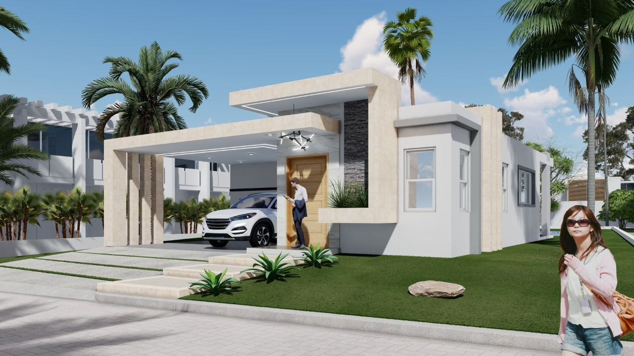 Modern and Minimalist Villa in the most exclusive residential area of Puerto Plata. PLANTATION