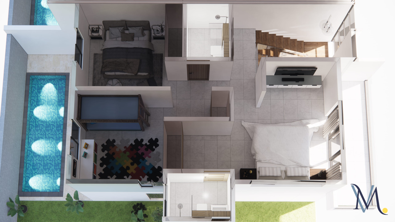 Luxurious Modern Townhouse with Rooftop Terrace and Pool