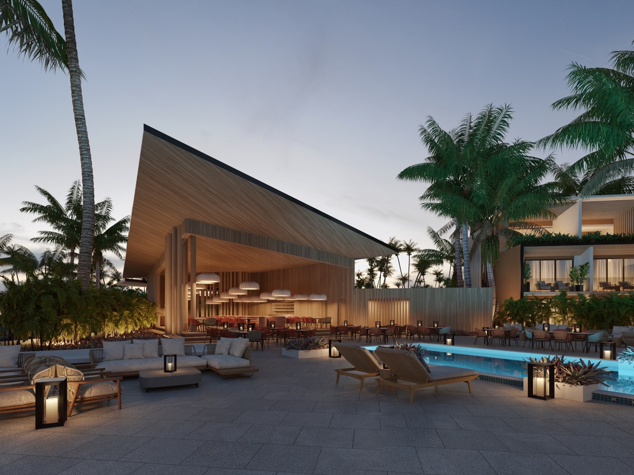 Apartments on the beach in a luxury project