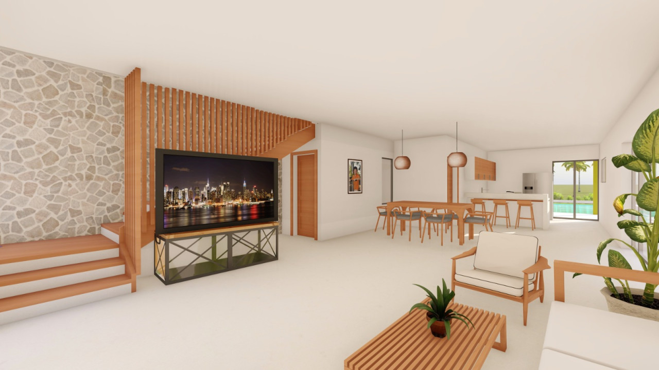 New duplex villa with pool