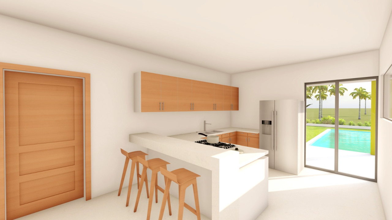 New duplex villa with pool